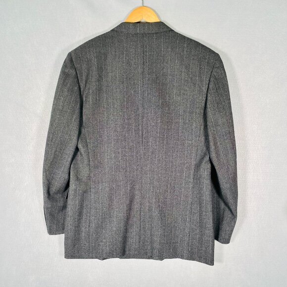 Vintage Canali x Barneys Blazer Mens 40R Gray Wool Double Breasted Jacket - Picture 9 of 14